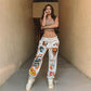 LUKNICE Y2K Printed Sweatpants Streetwear Women Thick Trousers 20538P