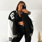 PU Leather Patchwork Jacket Baseball Coats HY21373PF