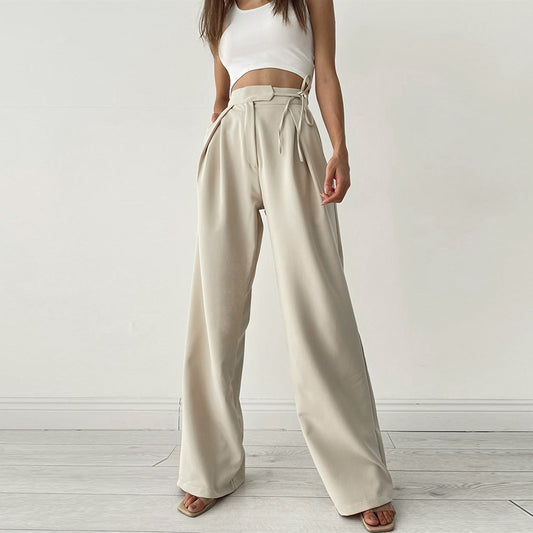 High Waist Straight Long Trousers CC21172PF