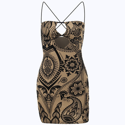 Printed Bodycon Mini Dress XY22124MH