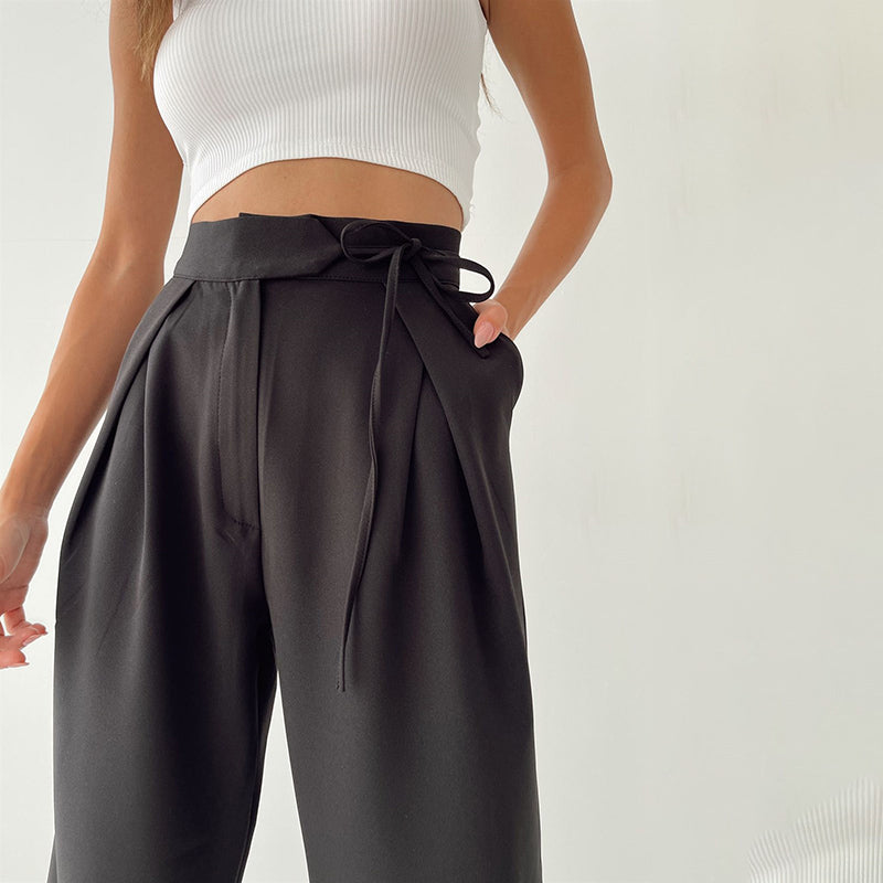 High Waist Straight Long Trousers CC21172PF