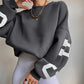 Loose Letter Printed Jumpers Sweatshirt XY22067CP