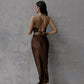 Bandage Sexy Soft Satin Backless Midi Dress JY21265PF